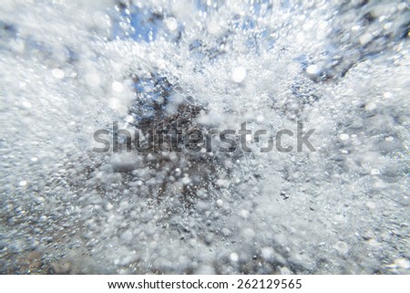 abstract underwater bokeh with  sea foam bubbles texture background