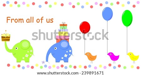 Greeting card for the holiday , such as a birthday present.