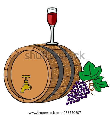 illustration dedicated to wine and wine making .