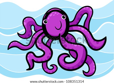 Octopus Face Cartoon