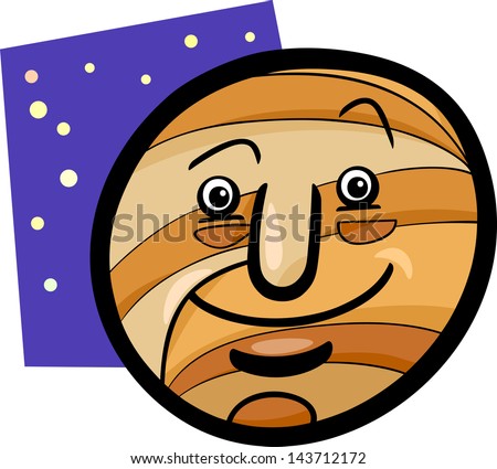 Author: <b>Igor Zakowski</b> <b>...</b> - stock-vector-cartoon-vector-illustration-of-funny-jupiter-planet-comic-mascot-character-143712172