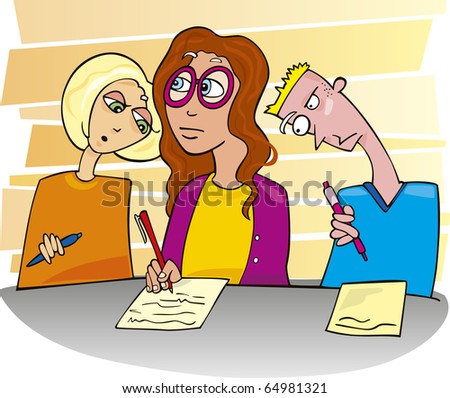 Cartoon+kids+taking+a+test clipart cartoon children. Cartoon+kids+taking+a+test