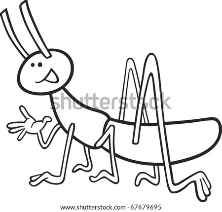 cricket insect cartoons. stock vector : cartoon