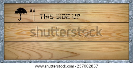 Slatted wooden case used for transporting or storing goods.