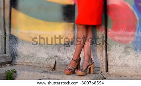 Female legs in heels