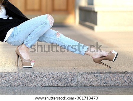 Female legs in heels