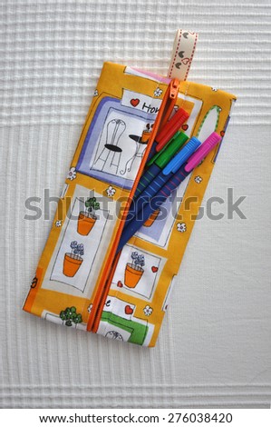 Fabric pencil case