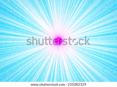 Blue cosmic explosion with pink blackwhole