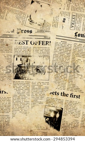 Old english newspapers background