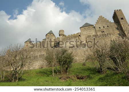 Fortified city of Carcassonne in Aude, Languedoc region of france