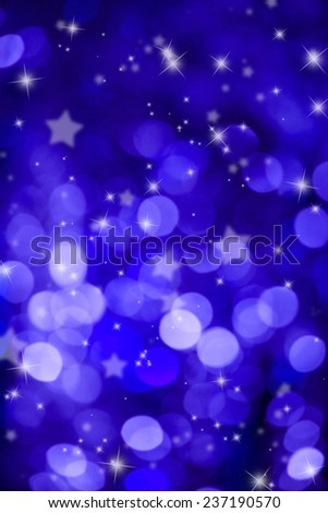 Blue background with stars and circle