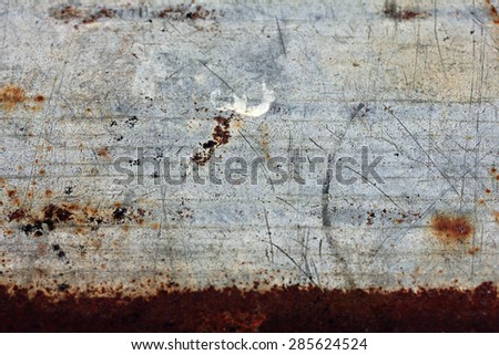 metal covered with rust