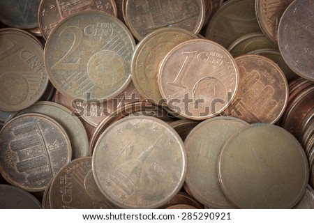 Coins background euro coins cent coins euro cents