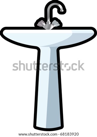 Clean Bathroom Sink Clip Art