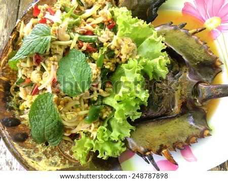 King crab salad seafood of Thailand