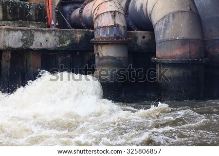 industrial outflow of contamination water effluent