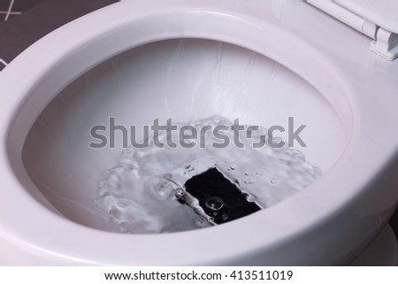 smart phone wet fell in the toilet bowl.