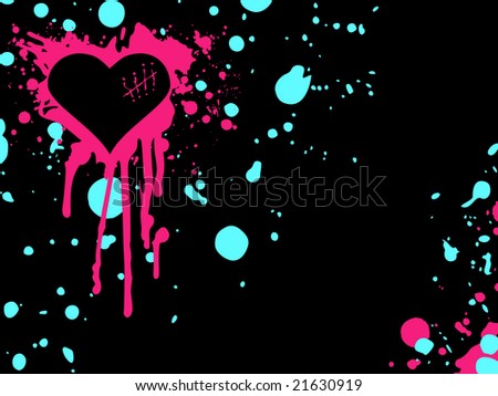 emo black and pink background. stock photo : Pink and blue