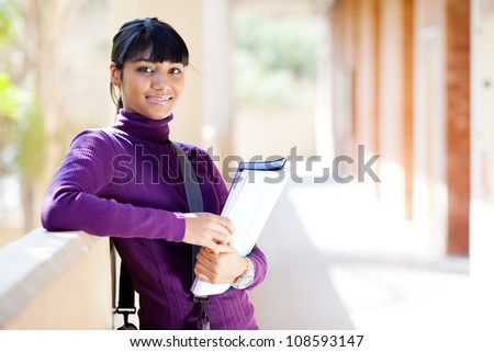 female indian college student portrait