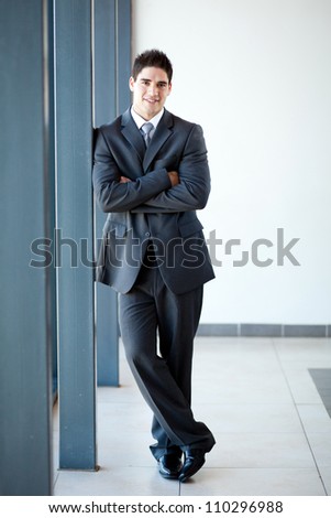 young businessman full length portrait