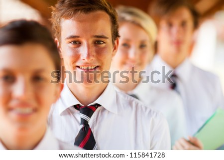 high school students group portrait