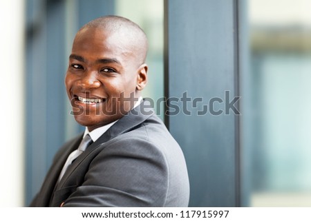 young male african american business owner closeup portrait