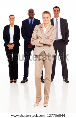 group of business people full length portrait
