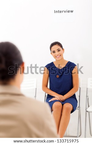 beautiful asian woman doing job interview with female interviewer