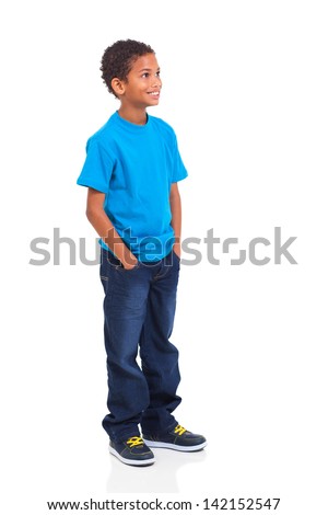 cute indian little boy looking up isolated over white background cute indian little boy looking up isolated over white background