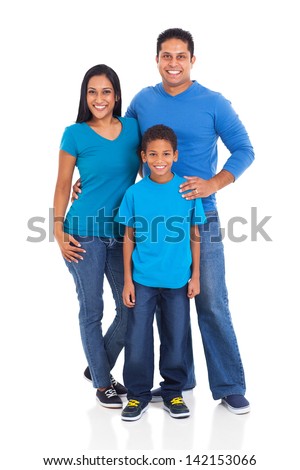 beautiful young indian family isolated on white background beautiful young indian family isolated on white background