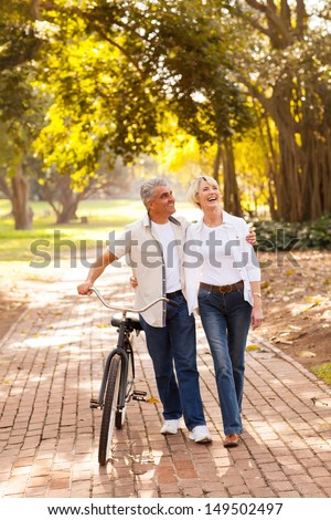 Beautiful Mid Age Couple Walking Outdoors
