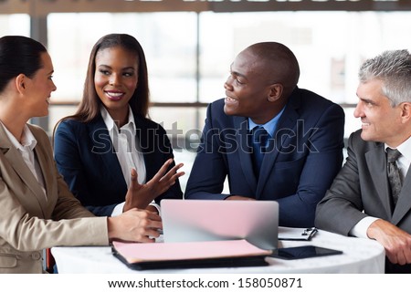 modern business partners having meeting