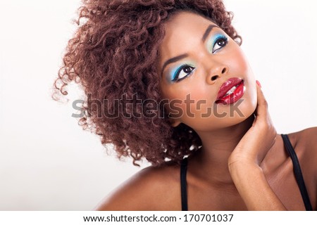 african american female beauty closeup