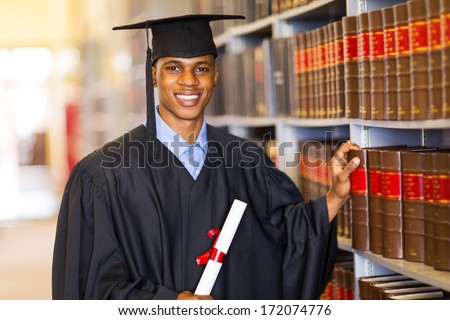 handsome african university law school graduate
