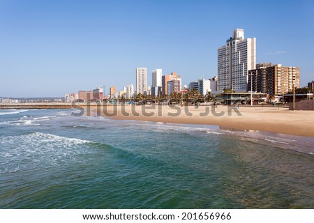 beautiful beachfront of Durban, South Africa