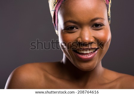 close up portrait of young black beauty