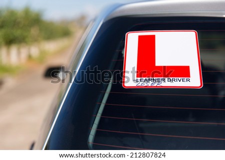 funny sign: learner driver or loser driver