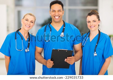 group of medical experts in hospital