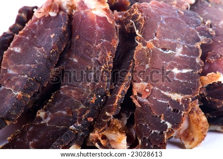 Biltong is a healthy low fat, high protein cured dry raw meat