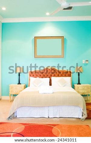 modern colorful bedroom
