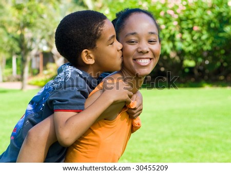 son kissing mother
