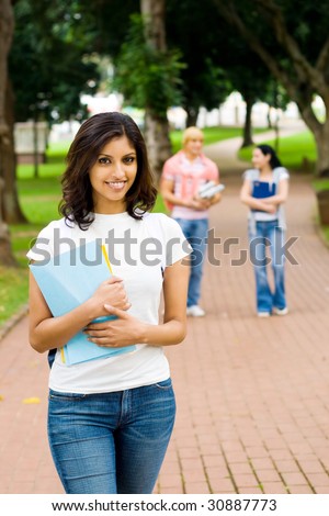 university students walking in campus