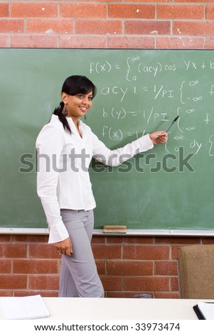 young attractive indian math teacher