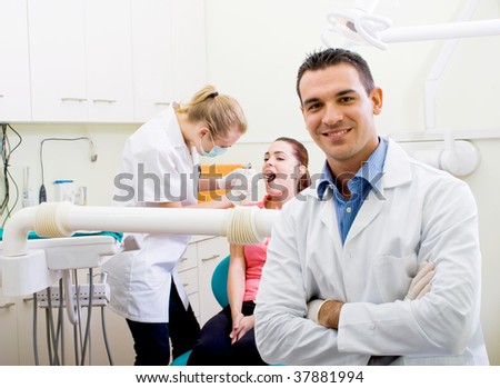 friendly male dentist