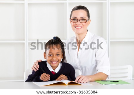 elementary teacher and student portrait