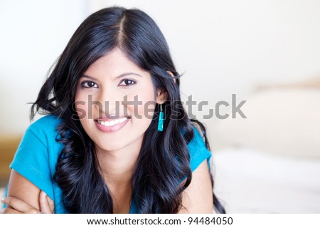 beautiful young hispanic woman portrait