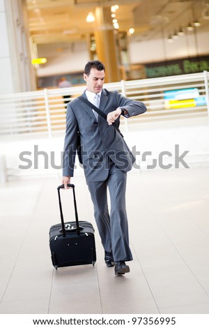 Businessman Rushing