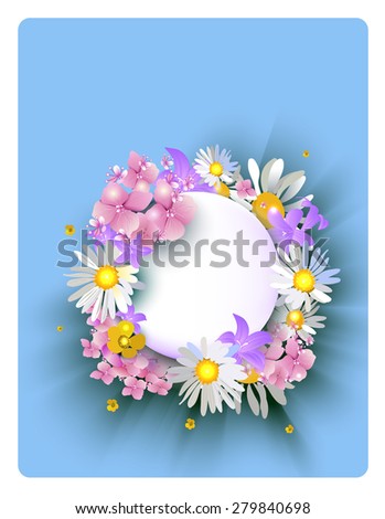 vector daisies, buttercups, bluebells, hydrangea bouquet of summer flowers for greeting cards, banners, greeting cards, wedding invitations, brochures, business cards, flyers