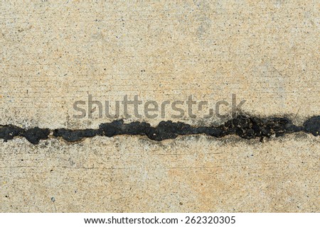 Old concrete road connect and repair by asphalt