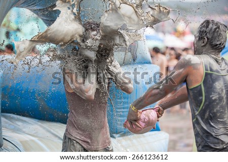 Boryeong Mud Festival at Daecheon beach, South Korea